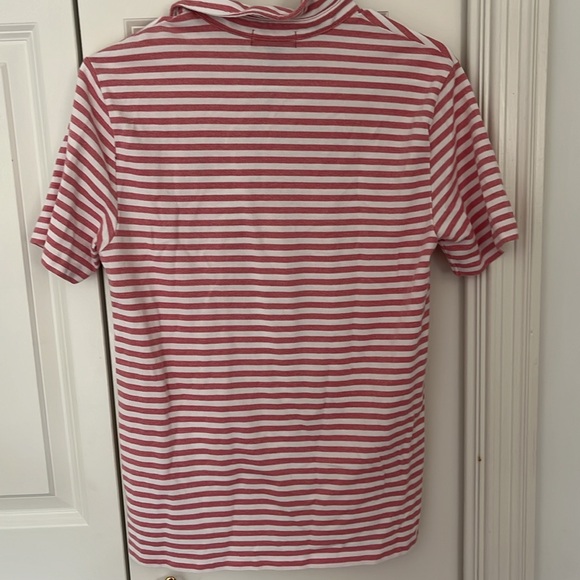 Boys Polo Ralph Lauren Button Up Pink and White Striped Top Size 14/16 - Picture 5 of 5